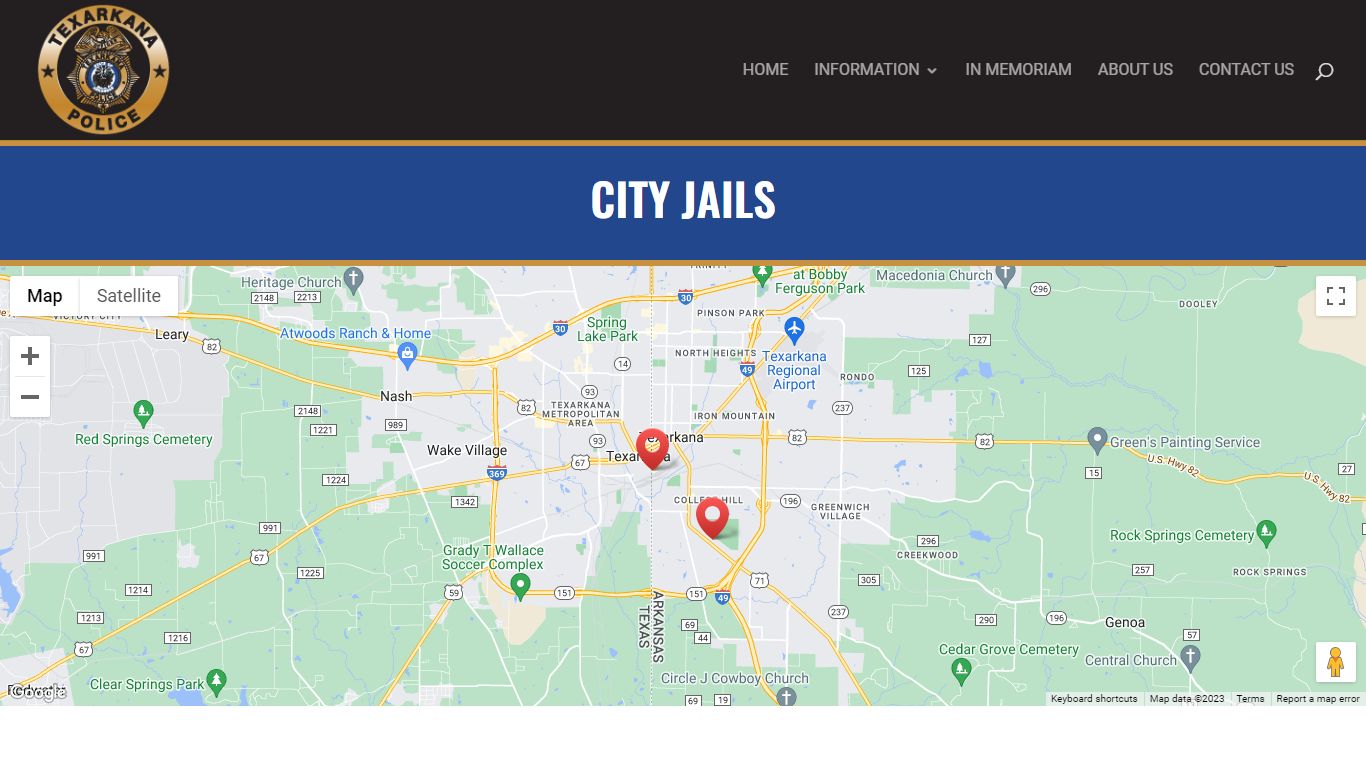 City Jails At The Texarkana, AR Police Department